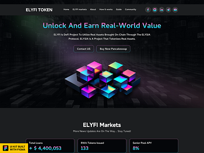 ELYFI Coin Web UI Kit blockchain coin buy sell crypto business crypto invester crypto investing currency elyfi coin elyfitoken figma figma design forex meme coin meme coin website pancakesswap real assets responsive token ui ui kit ux