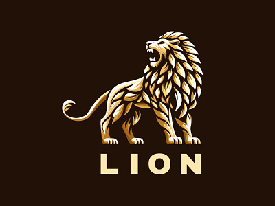 Lion Logo animals branding brewery for sale logo king kingdom lion head lion leaves logo logos minimal logo design power roaring lion royal strong ui ux vector vector logo file wine