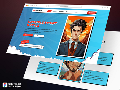 Unemployed Coin Web UI Kit crypto currency crypto investement design ethereum figma design forex memecoin token ui ui kit unemloyed meme coin unemployed coin ux