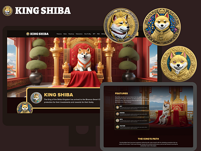 KingShiba Coin Web UI Kit binance crypto crypto currency crypto investment currency design figma design kingshiba coin kingshiba coin web ui kit meme coin meme coin landing page memecoin invester memecoin investing memecoin marketing responsive token coin ui uiux ux