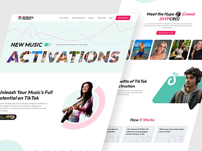 Music Activations Landing Page Design clean creative design agency design studio figma inspiration landing page morhover music online business ui ui trends uiux ux web design web layout web ui website