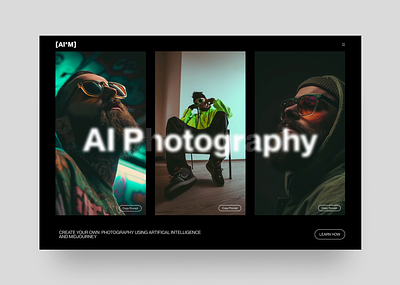 AI Photography / Concept ai ai photography animation design graphic design landing layout midjourney minimal photography ui ux web
