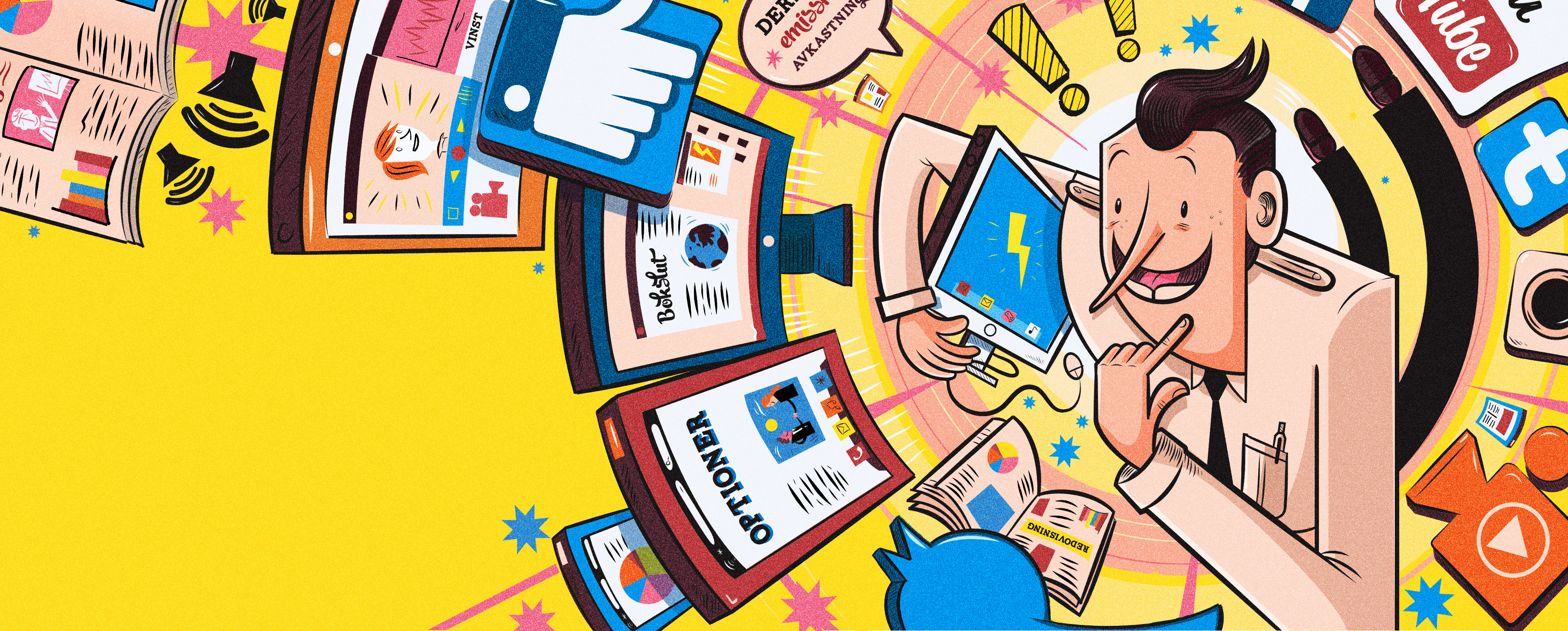 Appelberg (Sweden) - Social Media character characterdesign characters digital digital art digital marketing facebook illustration illustrator instagram marketing media photoshop social social media twitter x youtube