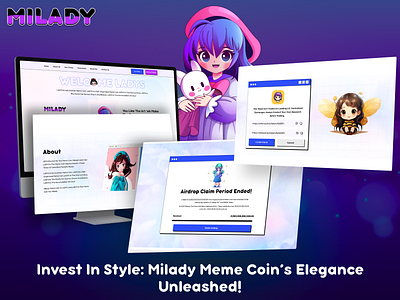 Milady Meme Coin HTML & Tailwind CSS Template crypto crypto investing css currency forex html html5 meme coin meme coin landing page milady meme coin responsive tailwind tailwind template web template