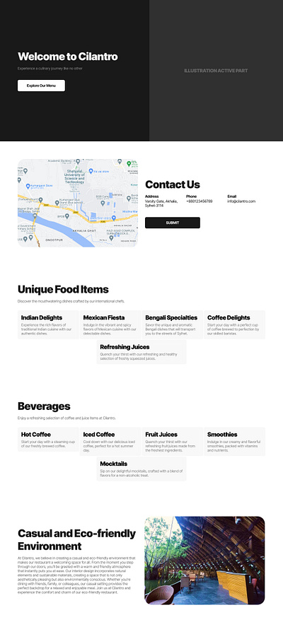 Landing Page Design for a Restaurant appdesign bangladesh design figma figmacommunity landing page ui website