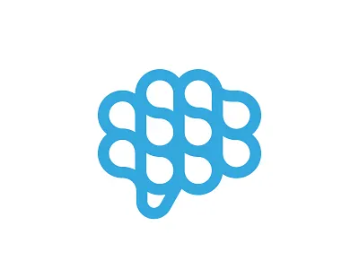 logo brain test fun brain brand branding design illustration letter logo logotype minimal monogram