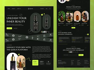 Skin Care Landing Page Design beautyproductsdesign beautyux naturalbeauty skincarelandingpage skincareux ui uiuxdesign userfriendlydesign visualdesign webdesignmagic