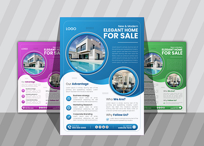 Professional Real-Estate flyer design template. hsavect1