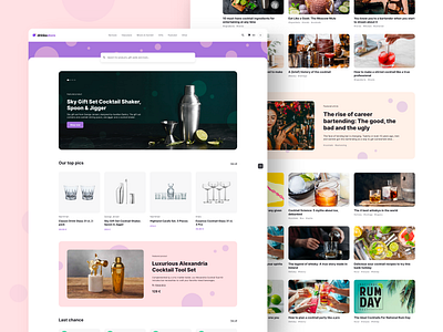 Drinksworld - Website branding creative design illustration marketing ui ux webdesign website