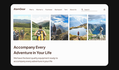 AlamGear - Hero Section Design