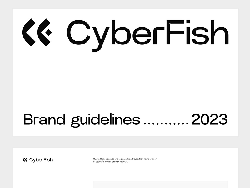 CyberFish Brand brand brand guidelines branding cvi design graphic design minimal visual identity