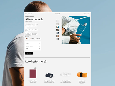 Memobottle Concept pt.1 concept design e commerce interface layout typography ui ux web design website