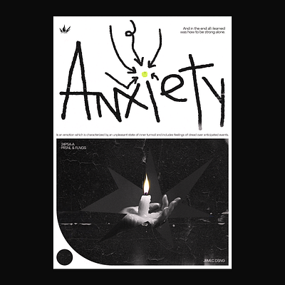 "Anxiety" design graphic design illustration typography visual arts