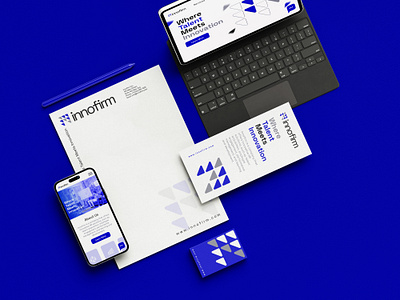 Brand Identity for Innofirm app brand identity branding business card color design firm graphic design guideline human logo logo design minimal modern organization resource stationary typography vector web