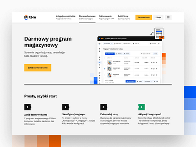 ifirma.pl Warehouse Management Software – product page branding design system figma geometric landing page product product design software style guide ui ux visual language warehouse website