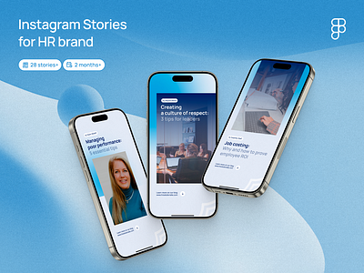 Instagram Stories for HR brand branding gradient graphic design instagram stories