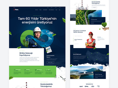 Tüpraş - Website Concept Design blue design energy green navy tüpraş ui ux webdesign