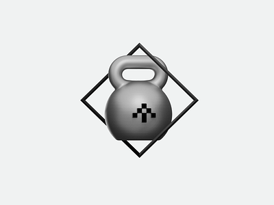 Whateverlift – Kettlebell illustration 3d blender fitness gym icon illustration