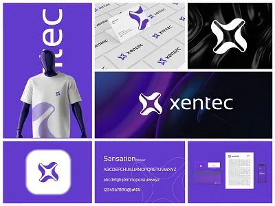 Xentec Logo Branding abstract logo app logo brand identity branding developer fintech geometric logo grid logo illustration logo logo design modern logo software industry tech company tech logo technology logo x letter logo x letter tech logo x logo
