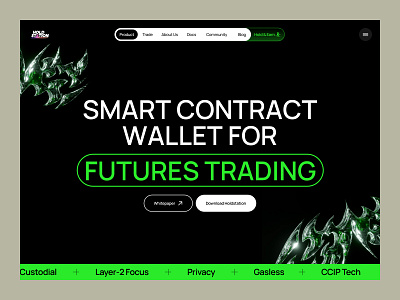 Smart Contract Wallet Landing Page landing web design