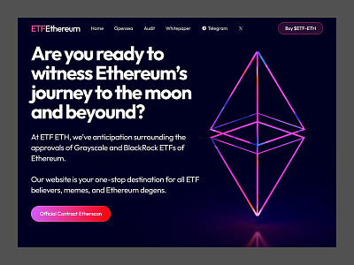 Ethereum Landing Page landing web design