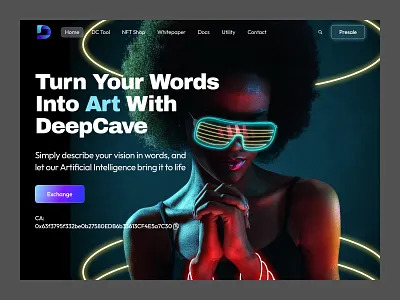 Artificial Intelligence Landing Page landing web design