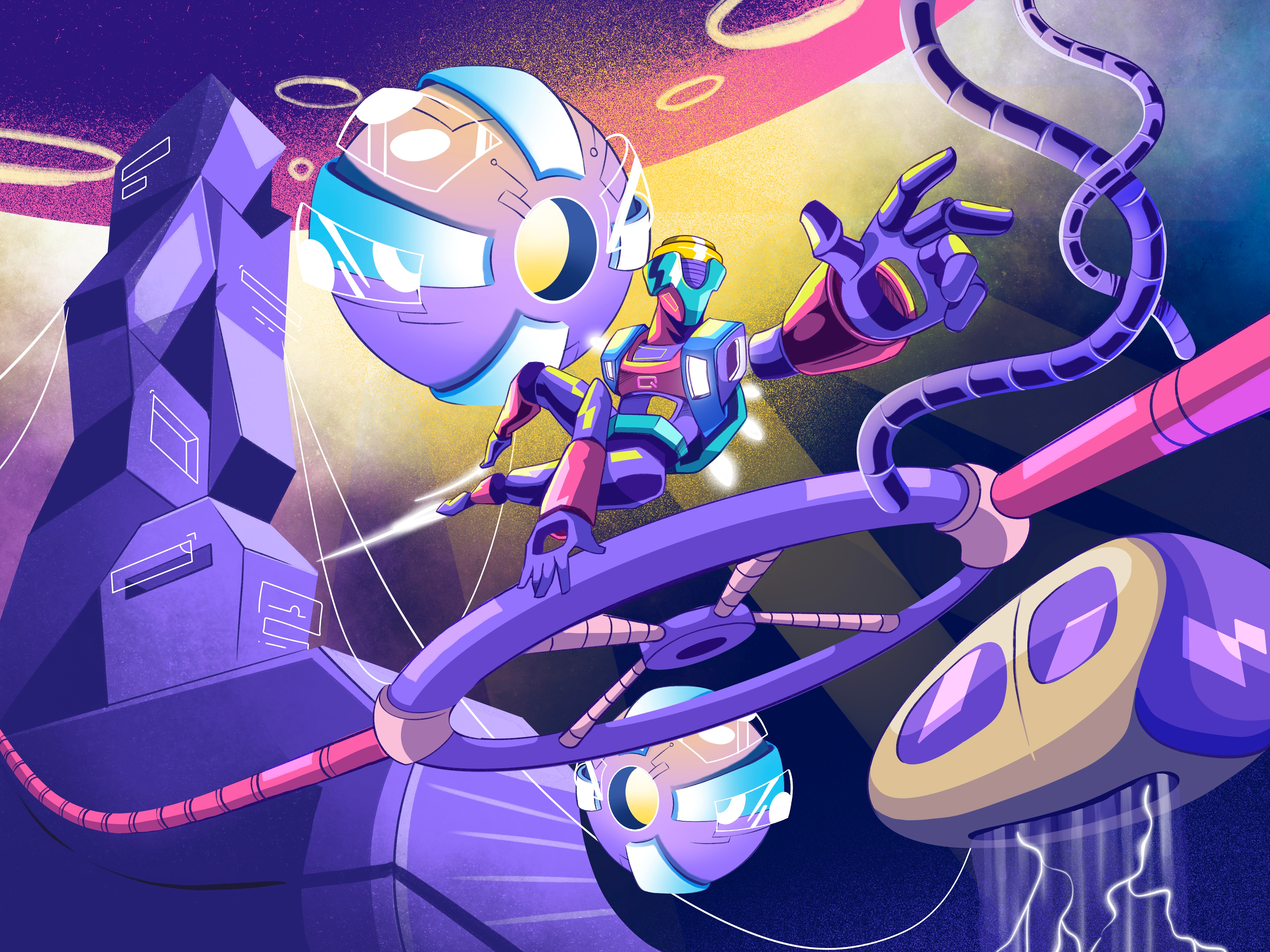 ASTRO ロロハ Astro Bot Space Travel Illustration by Orbix Studio by Orbix