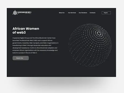 Africa Women of Web III Heropage animation blockchain branding design graphic design hero page illustration motion graphics ux design website design