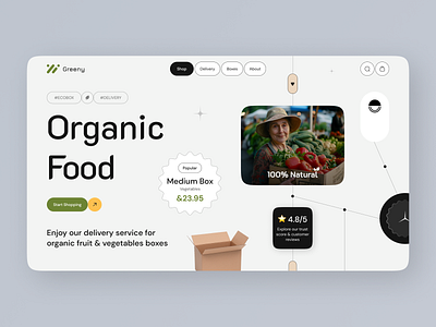 Organic Food Website | Agriculture | Organic Farming | Nutrition design design ui farm farmer health health care healthy healthy food lifestyle market nutrition organic organic farm smoothies ui ux vegetable web webdesign wellness