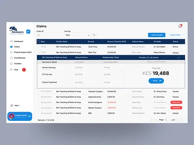 Claims Module for LINDA Insurance. and travel insurance branding business insurance claims graphic design insurance ui