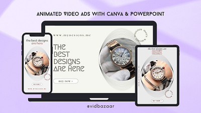 Multi Product Video Ads in Multiple Sizes - Canva & PowerPoint advertising animation canva google ad graphic design instagram ad powerpoint video ad