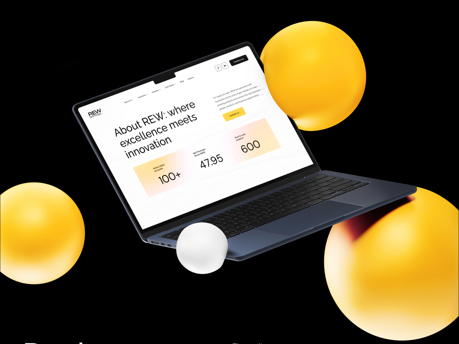 REW Casestudy animation blackui cloud corporate data landing
