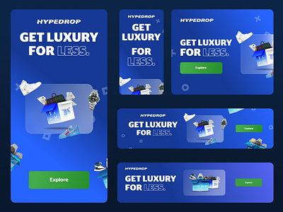 HypeDrop Google Ads Banners banners betting design branding casino design csgo betting ui design google ads google ads banners hypedrop logo ui ui design