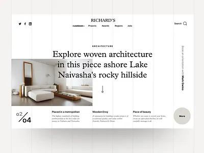 Richard's Architecture Hero Page architecture portfolio housingmarket vacation