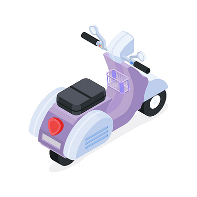 Isometric Scooter 3d icon icon design illustration isometric isometric scooter motor scooter scooter vector