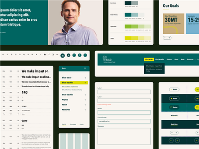 Wald Website - Design System components design system green responsive style system ui ui design wald website