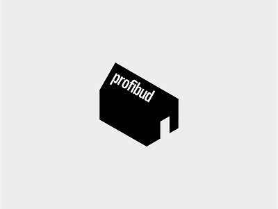 Profibud logo brand identity branding bw design geometric graphic design house logo minimal style trend vector