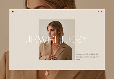 Landing Page Layout for a Jewellery Website ecommerce fashion jewellery landing minimal minimaldesign ui uiux ux webdesign website