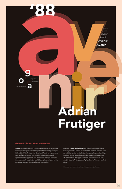 Avenir typeface poster art figma graphic design poster
