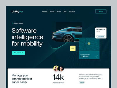 Linkbycar Website design interface product service startup ui ux web website