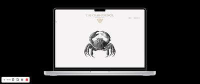 THE CRAB COUNCIL initial UI work branding graphic design illustration logo ui ux webpage