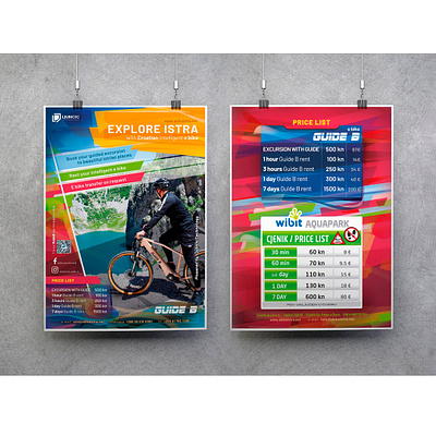 Design for e bike Istria flyer graphic design poster