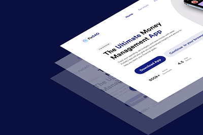 FinDao- hero page exploration exploration fintech hero page mobile app ui