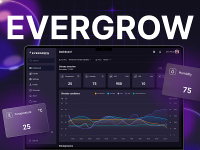 EVERGROW | Dashboard | Auto Farm | UI/UX app dashboard design digitalagency farm profile research stats ui uiux user ux web webdesign