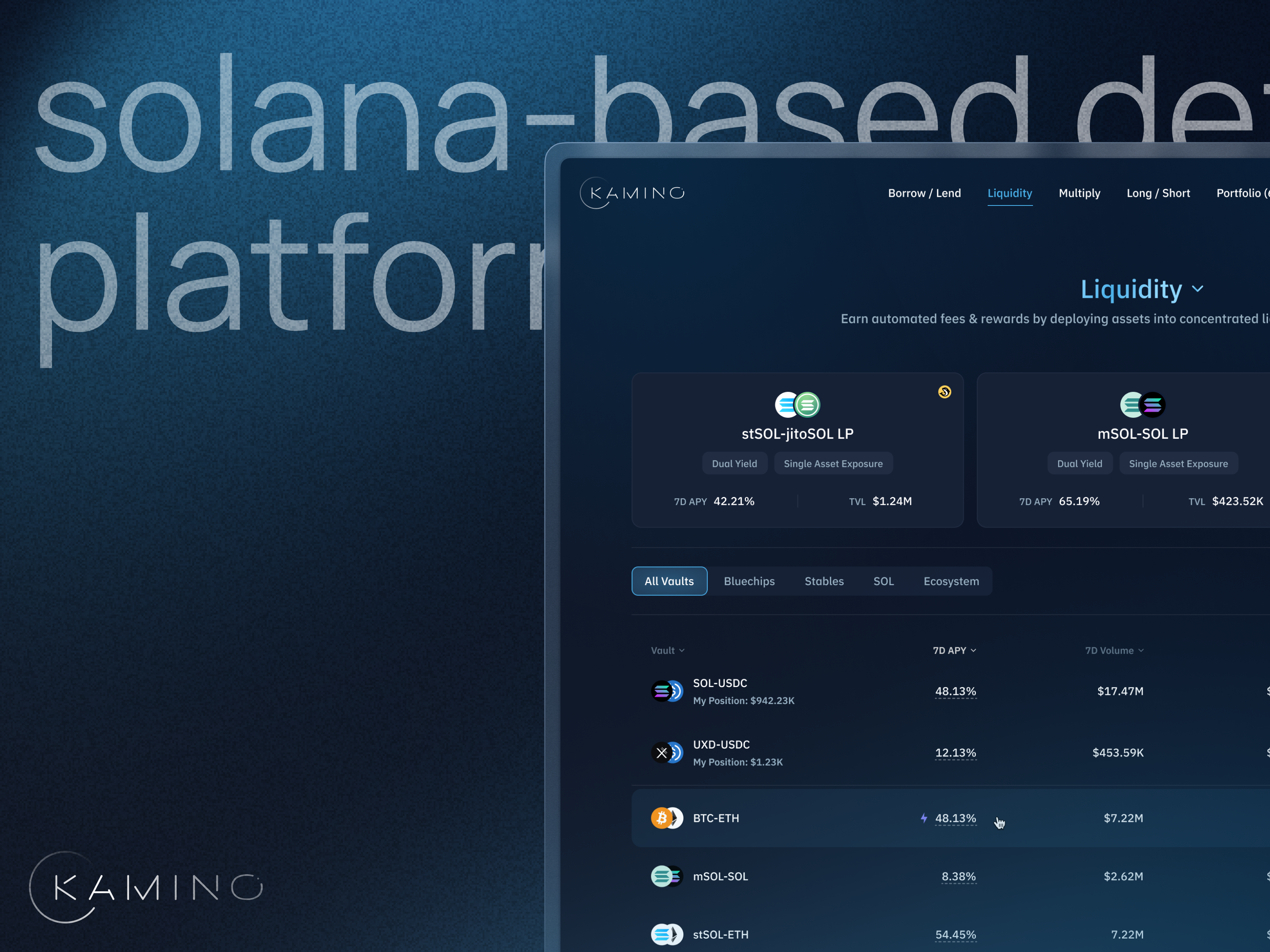 Revolutionizing DeFi on Solana: Kamino Finance redesign by Humandone on  Dribbble