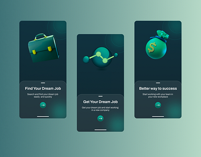 Job finder App Onboarding Screen app branding design illustration typography ui ux