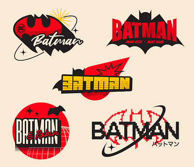 Alternate logos for the movie "Batman" batman branding comics design graphic design icon ill illustration logo logo design typography ui vector