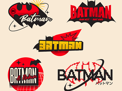Alternate logos for the movie "Batman" batman branding comics design graphic design icon ill illustration logo logo design typography ui vector