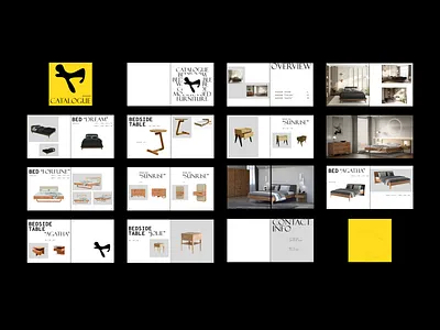 Nook's bedroom catalogue, furniture brand bedroom brand branding catalog catalogue contemporary design editorial eye catching furniture graphic design home identity minimalistic modern negative space prints room stylish visual