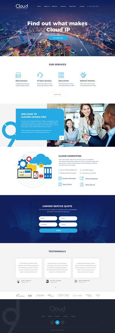 Communications uiux web design